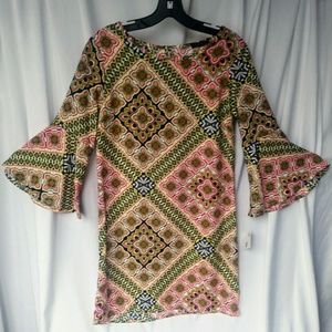 TCEC Multi Color Pattern Spring Summer Dress